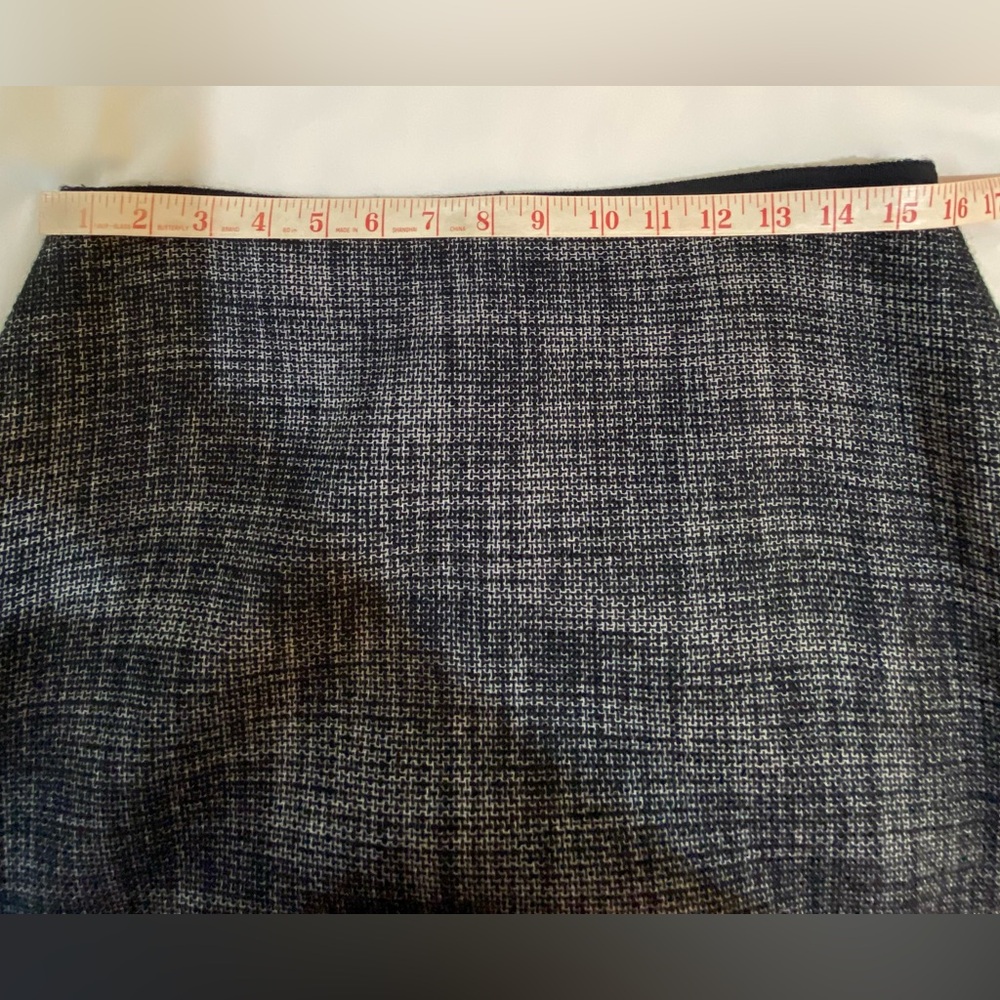 Talbots 10 Navy Tweed Lined Pencil Skirt - Picture 6 of 10